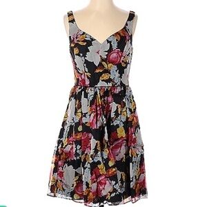 Jill Jill Stuart silk floral sweetheart mini skater dress NWT 4